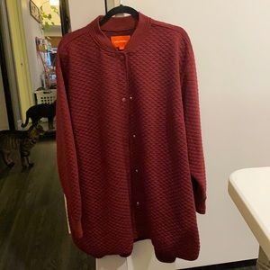 Beautiful burgundy jacket.